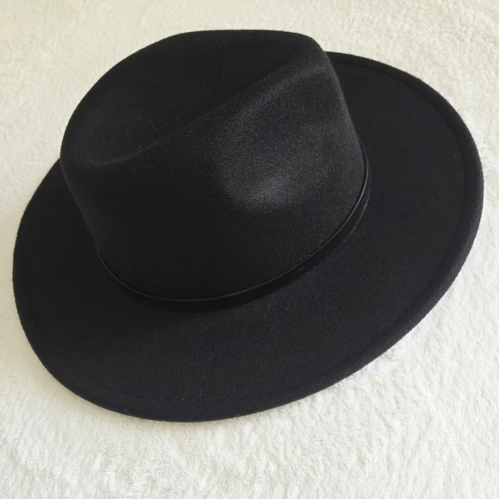 New!!! Melrose & Market Classic Black Fedora Wool Women's Hat